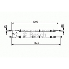 1 987 477 732 BOSCH Трос, стояночная тормозная система
