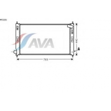 MT2201 AVA Радиатор, охлаждение двигателя