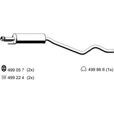 052146 ERNST Средний глушитель выхлопных газов