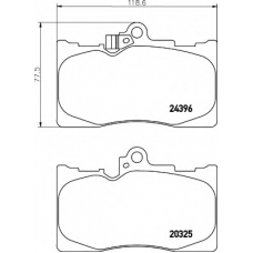 8DB 355 012-121 HELLA Комплект тормозных колодок, дисковый тормоз