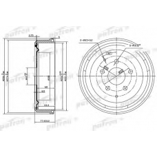 PDR1196 PATRON Тормозной барабан