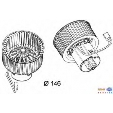 8EW 351 040-231 HELLA Вентилятор салона