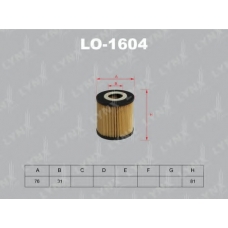LO-1604 LYNX Lo-1604 фильтр масляный volvo s40 1.6-2.0t 95-03/s60 2.0t-2.5t 00>/s70 2.0t-2.5 97-00/c70 2.0t-2.5 9