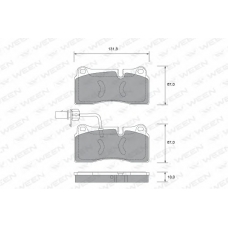151-2660 WEEN Комплект тормозных колодок, дисковый тормоз