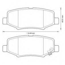 573323B BENDIX Комплект тормозных колодок, дисковый тормоз