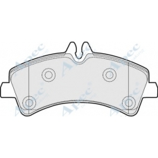 PAD1517 APEC Комплект тормозных колодок, дисковый тормоз