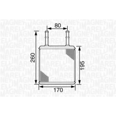 350218248000 MAGNETI MARELLI Теплообменник, отопление салона