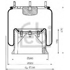 15009 FEBI Сильфон пневматической рессоры