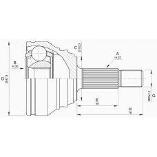 CVJ5539.10 OPEN PARTS Шарнирный комплект, приводной вал