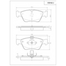 FBP4011 FI.BA Комплект тормозных колодок, дисковый тормоз