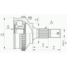 CVJ5625.10 OPEN PARTS Шарнирный комплект, приводной вал