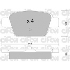 822-323-0 CIFAM Комплект тормозных колодок, дисковый тормоз