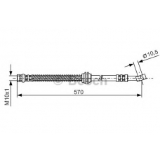 1 987 481 068 BOSCH Тормозной шланг