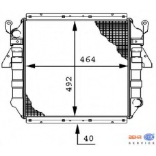 8MK 376 706-321 HELLA Радиатор, охлаждение двигателя