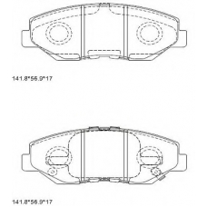 KD1513 ASIMCO Комплект тормозных колодок, дисковый тормоз