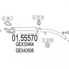 01.55570 MTS Средний глушитель выхлопных газов