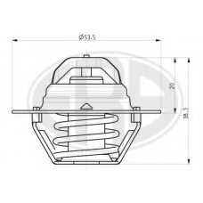 350015 ERA Термостат, охлаждающая жидкость
