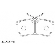 KD6512 ASIMCO Комплект тормозных колодок, дисковый тормоз