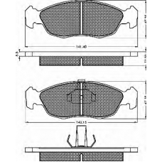10378 BSF Комплект тормозных колодок, дисковый тормоз