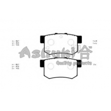 H026-22J ASHUKI Комплект тормозных колодок, дисковый тормоз