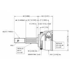 18581 Vema Шарнирный комплект, приводной вал
