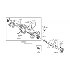 3711A558 MITSUBISHI Корпус заднего моста в сборе