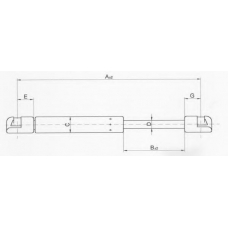 60 07 95-91 JOHNS Газовая пружина, крышка багажник