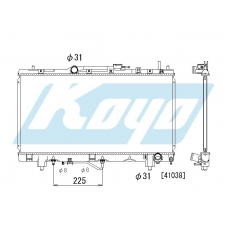 PA010737 KOYO P-tank corrugate-fin ass'y
