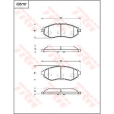 GDB7707 TRW Комплект тормозных колодок, дисковый тормоз
