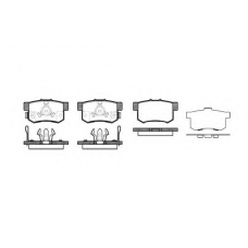 P2253.04 WOKING Комплект тормозных колодок, дисковый тормоз