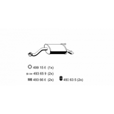 680011 ERNST Глушитель выхлопных газов конечный