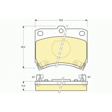 6107739 GIRLING Комплект тормозных колодок, дисковый тормоз
