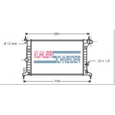 0608101 KUHLER SCHNEIDER Радиатор, охлаждение двигател