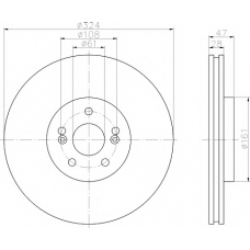 8DD 355 109-351 HELLA PAGID Тормозной диск