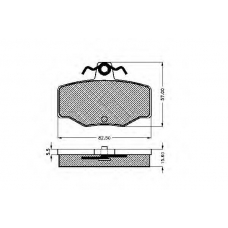 30954 SPIDAN Комплект тормозных колодок, дисковый тормоз
