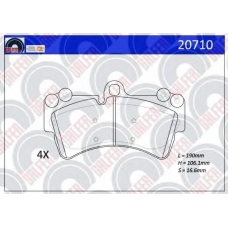 20710 GALFER Комплект тормозных колодок, дисковый тормоз