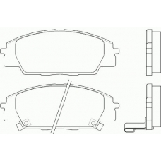 P 28 032 BREMBO Комплект тормозных колодок, дисковый тормоз