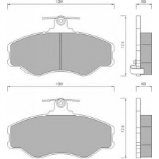 638381 ROULUNDS Комплект тормозных колодок, дисковый тормоз