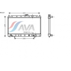 MT2127 AVA Радиатор, охлаждение двигателя