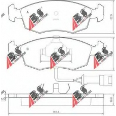 36519 ABS Комплект тормозных колодок, дисковый тормоз
