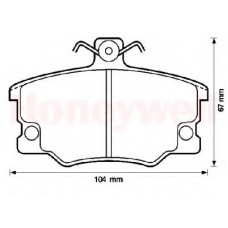 571309B BENDIX Комплект тормозных колодок, дисковый тормоз