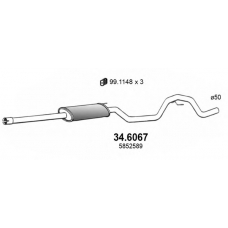 34.6067 ASSO Средний глушитель выхлопных газов