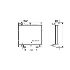 PE2058 AVA Радиатор, охлаждение двигателя
