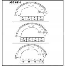 ABS0116 Allied Nippon Колодки барабанные