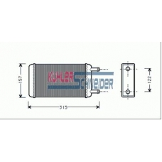 1890081 KUHLER SCHNEIDER Теплообменник, отопление салона
