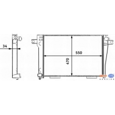 8MK 376 714-031 HELLA Радиатор, охлаждение двигателя