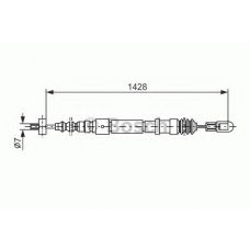 1 987 477 353 BOSCH Трос, стояночная тормозная система