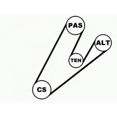 QDK55 QUINTON HAZELL Поликлиновой ременный комплект