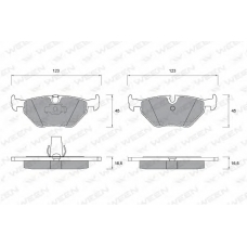 151-1203 WEEN Комплект тормозных колодок, дисковый тормоз