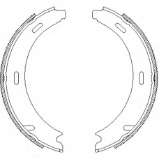 Z4093.02 WOKING Комплект тормозных колодок, стояночная тормозная с